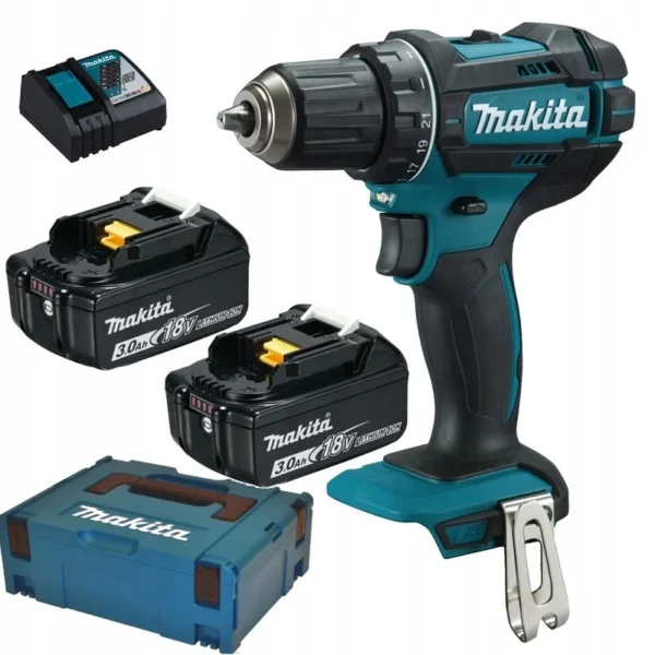 Makita DDF482RFJ wiertarko-wkrętarka akumulatorowa 18 V 2×3,0 Ah Li-ion 2 biegi