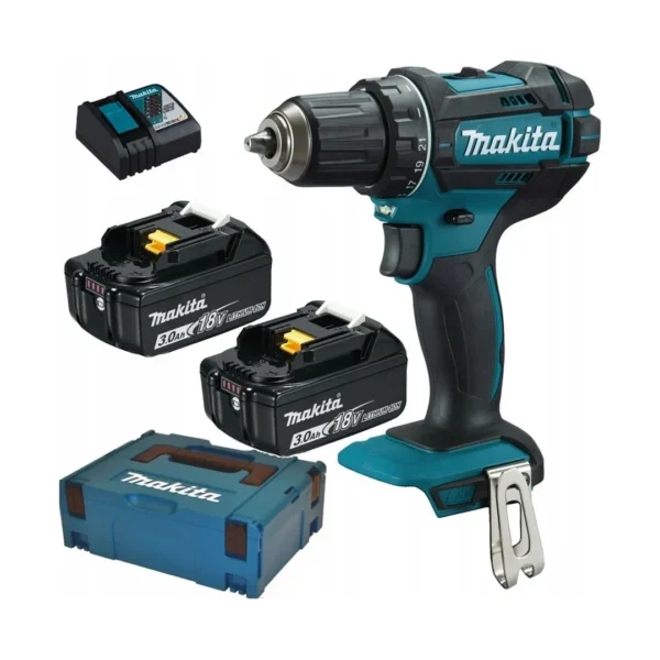 Makita DDF482RFJ wiertarko-wkrętarka akumulatorowa 18 V 2×3,0 Ah Li-ion 2 biegi