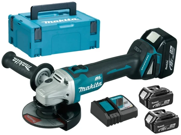Makita DGA504RT3J szlifierka 18V 125 mm 3×5,0 Ah Makpac