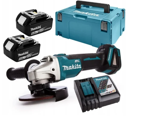 Makita DGA506RTJ szlifierka kątowa akumulatorowa 125 mm 18 V 2×5,0 Ah li-lo makp