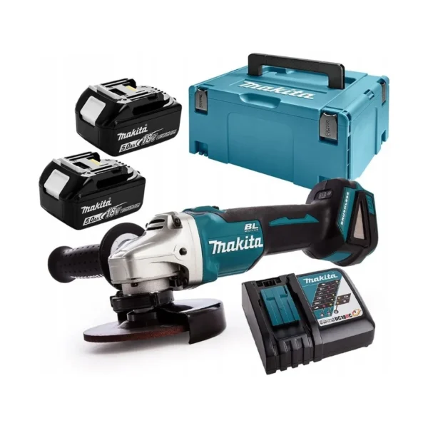Makita DGA506RTJ szlifierka kątowa akumulatorowa 125 mm 18 V 2×5,0 Ah li-lo makp