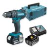 Makita DHP482RFJ wiertarko-wkrętarka udarowa 18 V LXT 62 Nm 2×3,0 Ah Makpac – zestaw: narzędzie, akumulatory, ładowarka