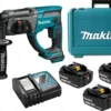 Makita DHR202RTE3 młotowiertarka SDS-plus 18 V LXT 3×5,0 Ah w walizce