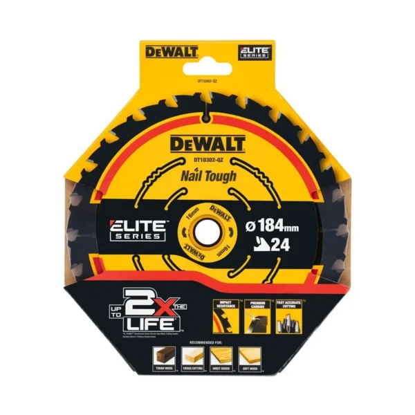 DEWALT DT10302 piła tarczowa do drewna extreme 184×16 mm 24Z