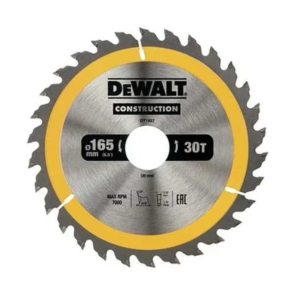DeWALT DT1937 tarcza do drewna 165 × 30 mm 30 z.