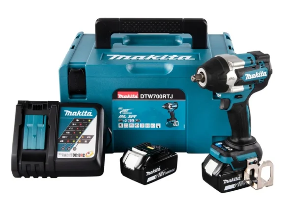 Makita DTW700RTJ klucz udarowy akumulatorowy 1 / 2'' 700 Nm 18 V LTX 2×5,0 Ah