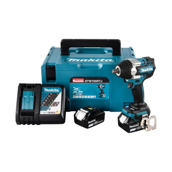 Makita DTW700RTJ klucz udarowy akumulatorowy 1 / 2'' 700 Nm 18 V LTX 2×5,0 Ah
