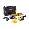 DEWALT DWE4257KT szlifierka kątowa 125 mm/1500 W z osłoną DWE46150 + tarcza diamentowa walizka