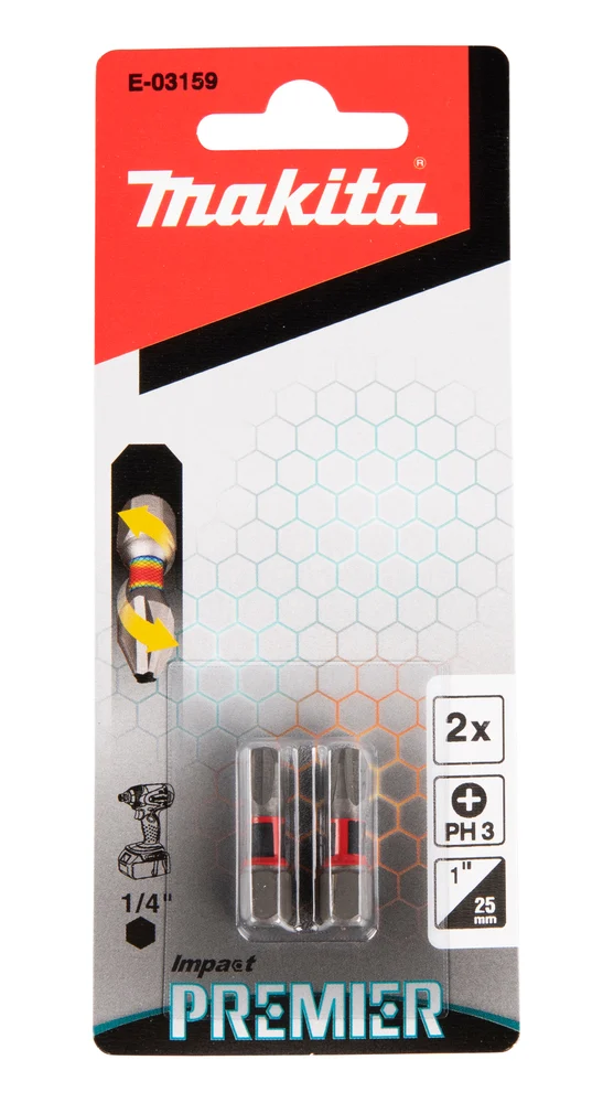Makita E-03159 końcówka wkrętakowa PH3-25 mm /2szt. Impact premier