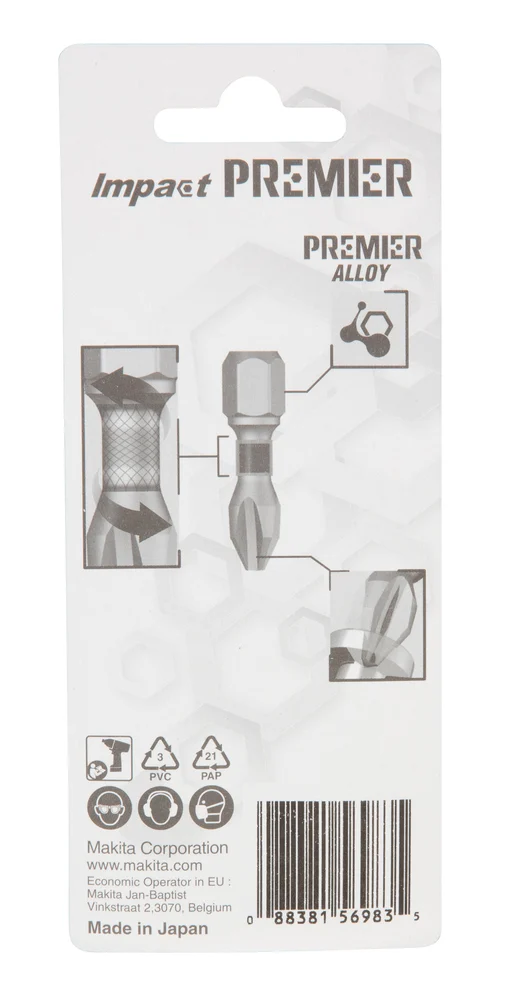 Makita E-03165 końcówka wkrętakowa PZ1-25 mm /2szt. Impact premier