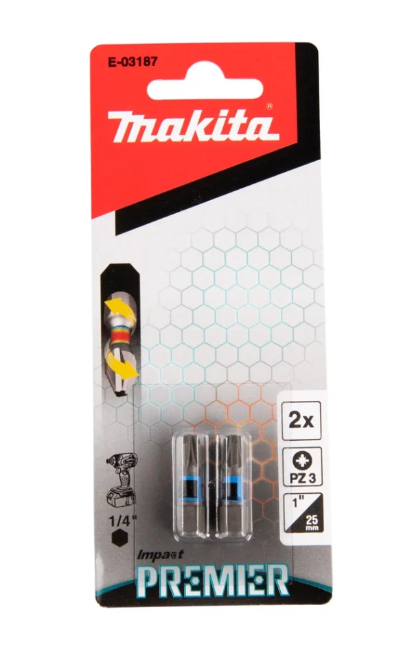 Makita E-03187 końcówka wkrętakowa PZ3-25 mm /2szt. Impact premier