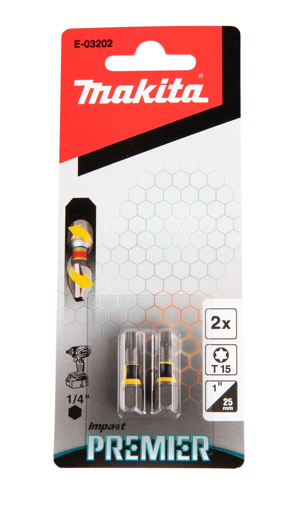 Makita E-03202 końcówka wkrętakowa T15-25 mm /2szt. Impact premier