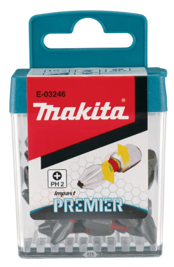 Makita E-03246 końcówka wkrętakowa PH2-25 mm /15szt. Impact premier Makita E-03246 końcówka wkrętakowa PH2-25 mm /15szt. Impact premier