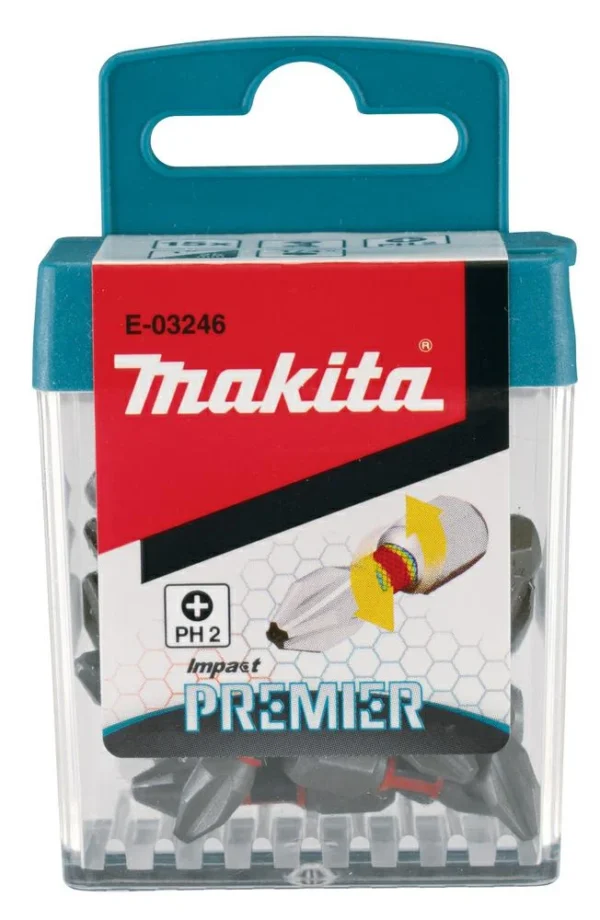 Makita E-03246 końcówka wkrętakowa PH2-25 mm /15szt. Impact premier Makita E-03246 końcówka wkrętakowa PH2-25 mm /15szt. Impact premier