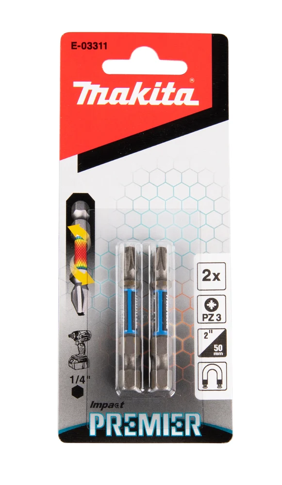 Makita E-03311 końcówka wkrętakowa PZ3-50 mm /2szt. Impact premier
