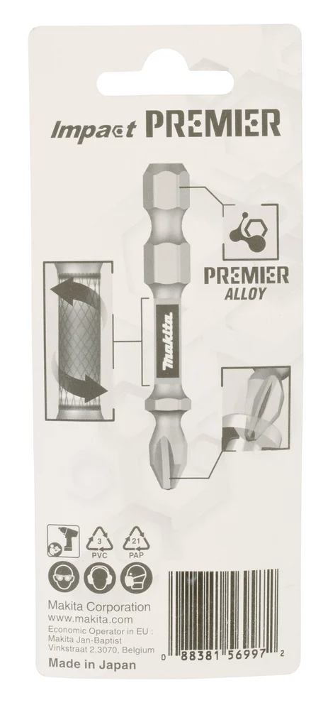 Makita E-03311 końcówka wkrętakowa PZ3-50 mm /2szt. Impact premier