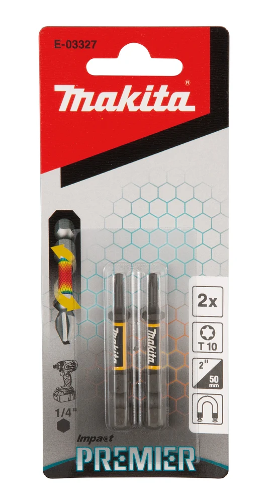Makita E-03327 końcówka wkrętakowa T10-50 mm /2szt. Impact premier