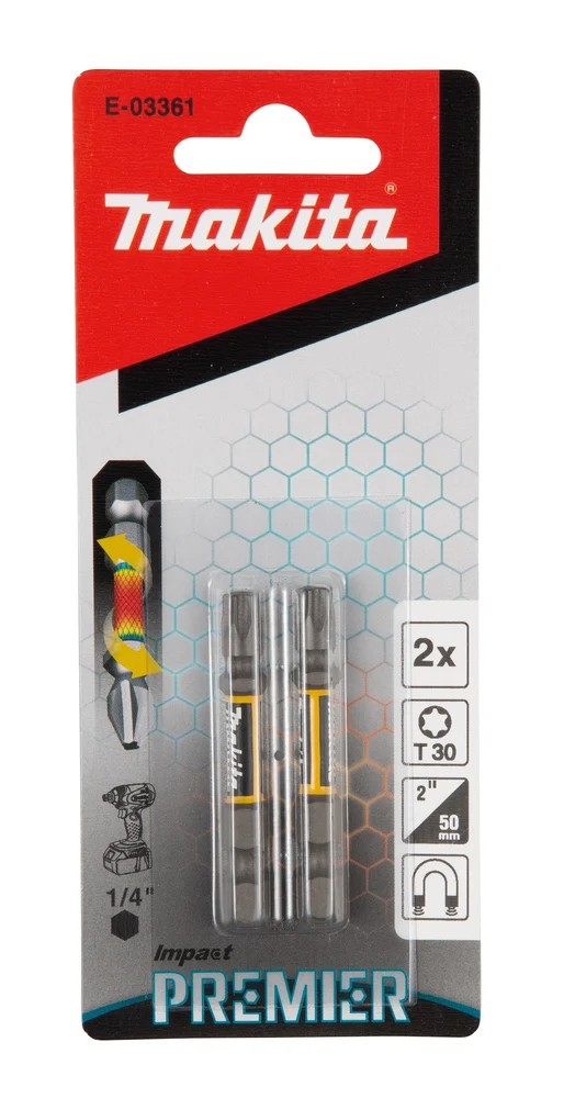 Makita E-03361 końcówka wkrętakowa T30-50 mm /2szt. Impact premier