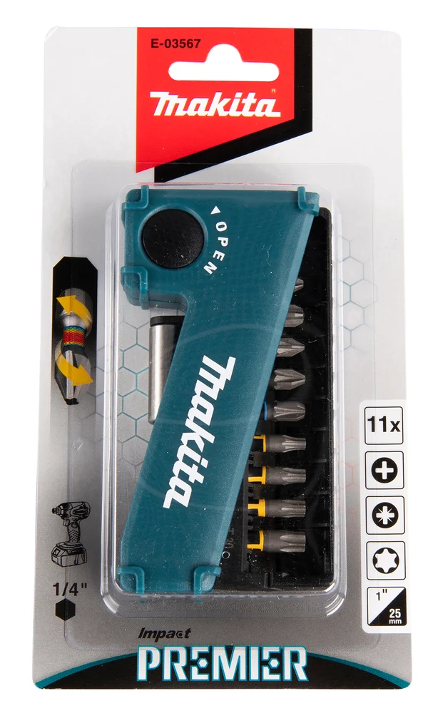 Makita E-03567 Impact Premier zestaw bitów udarowych, 11 szt. Makita E-03567 Impact Premier zestaw bitów udarowych, 11 szt.