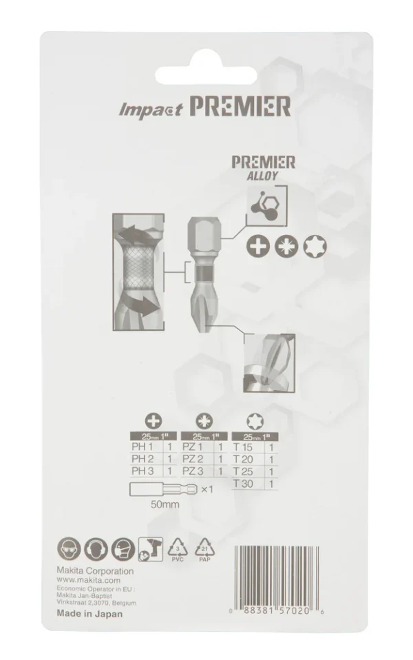 Makita E-03567 Impact Premier zestaw bitów udarowych, 11 szt. Makita E-03567 Impact Premier zestaw bitów udarowych, 11 szt.