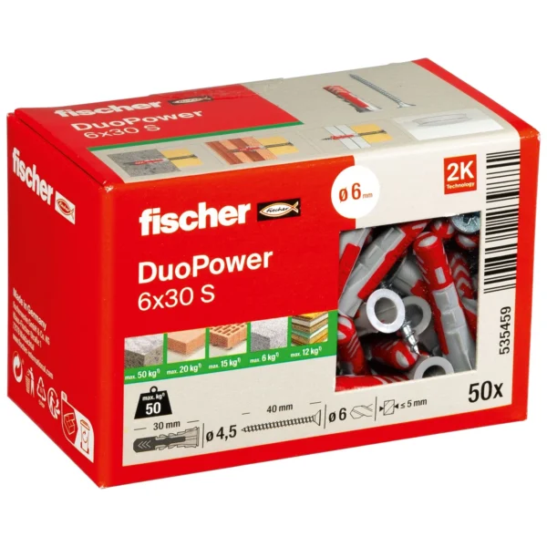 Fischer DuoPower 6 x 30 S z wkrętem