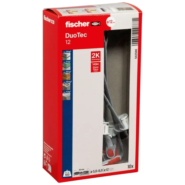 Fischer DuoTec 12 mocowanie uchylne op. 10 szt.