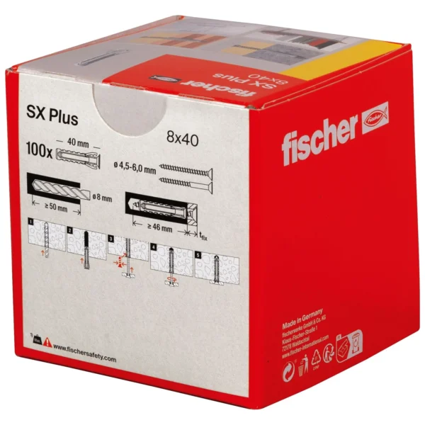 Fischer SX Plus 8 x 40 kołek rozporowy Fischer SX Plus 8 x 40 kołek rozporowy