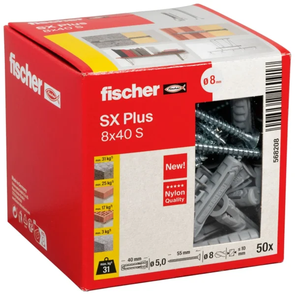 Fischer SX Plus 8 x 40 S z wkrętem op. 50 kpl.