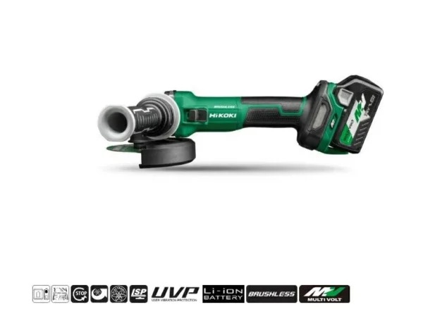 HiKOKI G3613DEWQZ szlifierka kątowa 36 V Multi Volt 125 mm 2×2,5 Ah HSC