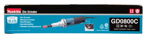 Makita GD0800C szlifierka prosta 750 W 6 mm 7000–28 000 obr./min