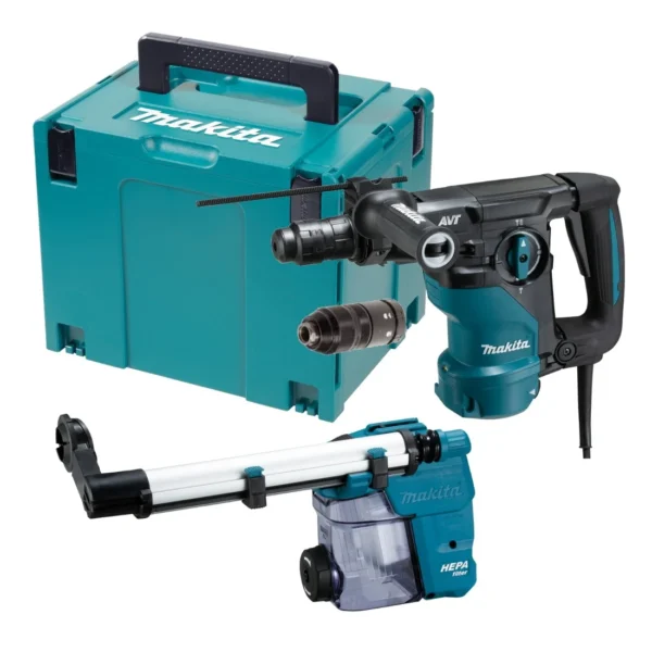 Makita HR3012FCWJ młotowiertarka młot udarowy obrotowy SDS+ 1050 W avt, z systemem odsysania Makita HR3012FCWJ młotowiertarka młot udarowy obrotowy SDS+ 1050 W avt, z systemem odsysania