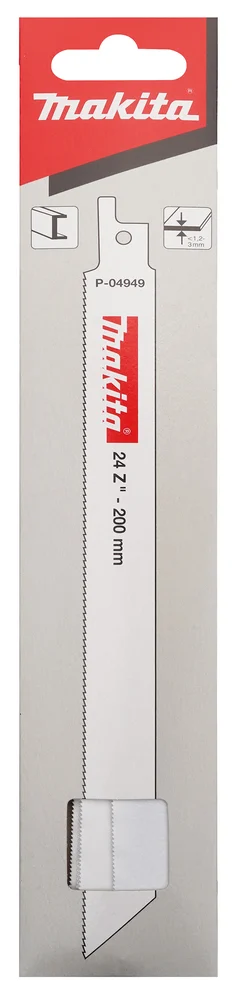 Makita P-04949 brzeszczot do pił szablastych BIM 200×0,9 mm /5szt. stal, met. kolor. 1,2-3 mm Makita P-04949 brzeszczot do pił szablastych BIM 200×0,9 mm /5szt. stal, met. kolor. 1,2-3 mm