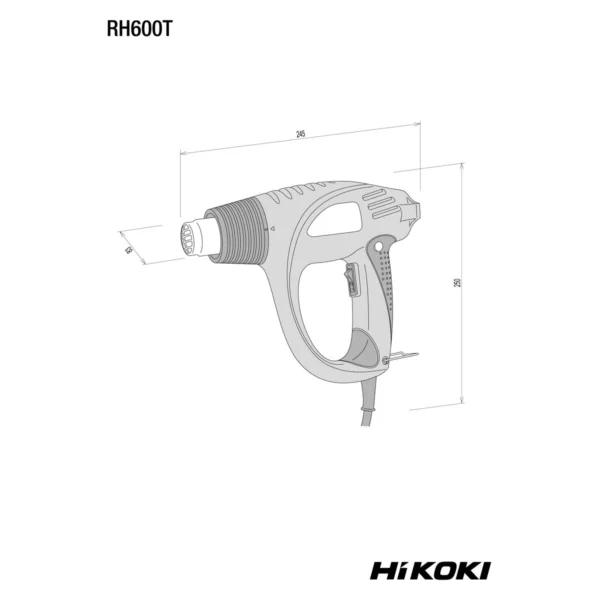 HiKOKI RH600TLAZ opalarka 2000 W 450/600°C z walizką