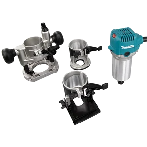 Makita RT0702CX2J frezarko-wycinarka 710 W z przystawkami, Makpac