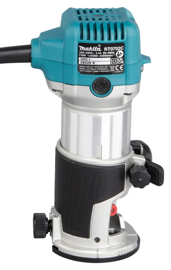Makita RT0702CX2J frezarko-wycinarka 710 W z przystawkami, Makpac