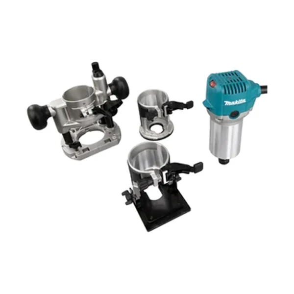 Makita RT0702CX2J frezarko-wycinarka 710 W z przystawkami, Makpac