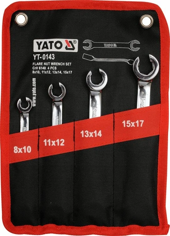 Yato YT-0143 klucz płaski półotwarty kpl.4szt.