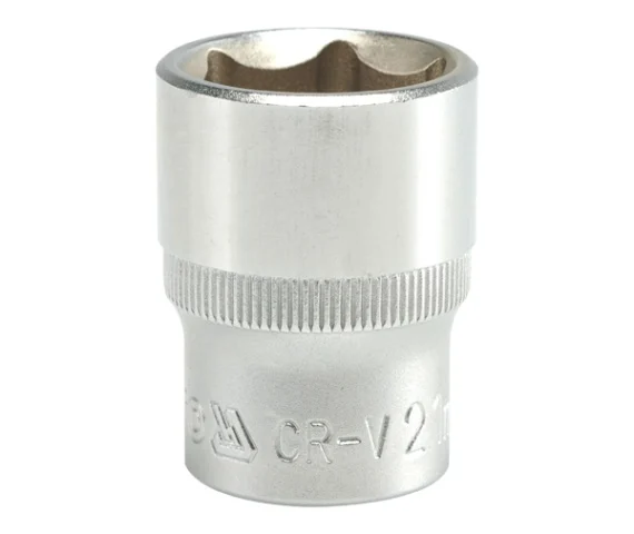 Yato YT-1214 nasadka krótka 6-KĄTNA chromowana 1/2'' 21 mm